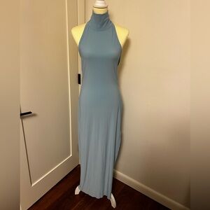 Blue Norma Kamala Halter Dress with Tags